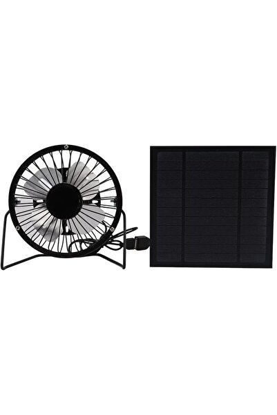 GENERAL Solar USB Fan Portable Cooling Ventilation for Patio Camping Monocrys...