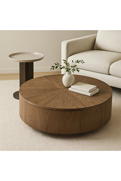 Baytonia Wenay 2-Piece Coffee Table Set - Brown and Beige