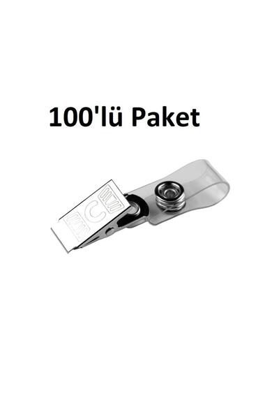 Bigpoint Метална клипса прозрачна закачалка x 100 броя