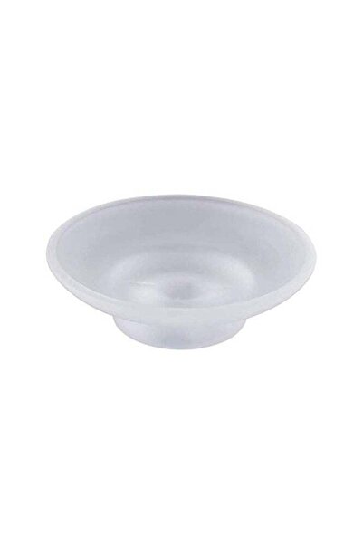 Generic Glass Soap Dish, Round Design, Keeps Soap Dry and Hygienic, Easy Clea...