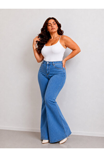 nd jeans Women's Premium High Waist Stretchy Comfortable Fit Spanish Flare Je...