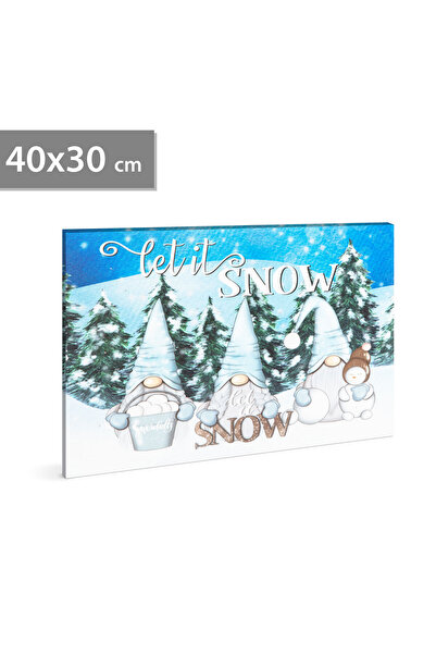 Alista Home Christmas LED Painting Let it snow 40 x 30 cm, wall decor with co...