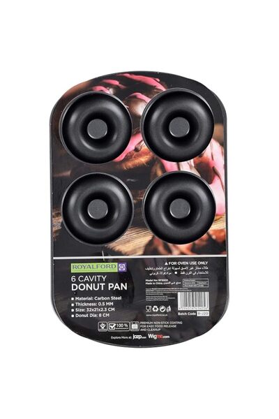 Generic 6 Cavity Donut Pan, Dark Grey 1X24, RF9903