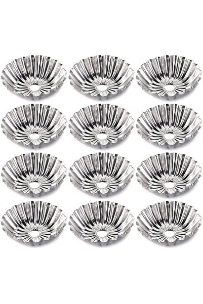 Generic 24 Pcs Aluminum Alloy Cake Pie Tins Mini Tart Pie Pan Cake Cup Jelly ...