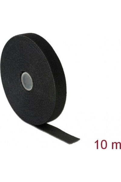 DELOCK Μαύρη Αυτοκόλλητη Ταινία Velcro 20mmx10m 1 τεμάχιο Κωδικός: 18716