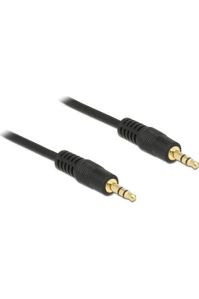 DELOCK Καλώδιο Jack 3.5mm 0.5μ Μαύρο με επιχρυσωμένα ακροδέκτες