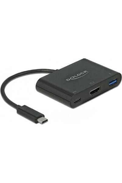 DELOCK Σταθμός σύνδεσης USB-C με HDMI 4K PD Μαύρο (64091)