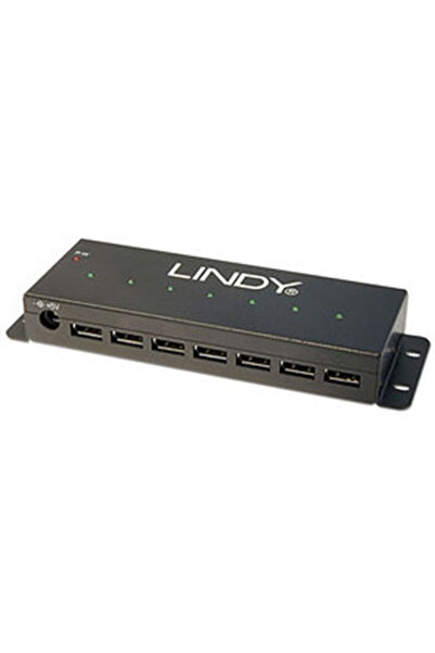 LİNDY Βιομηχανικό USB Hub 2.0 με 7 θύρες USB 2.0 για σύνδεση με υπολογιστή US...