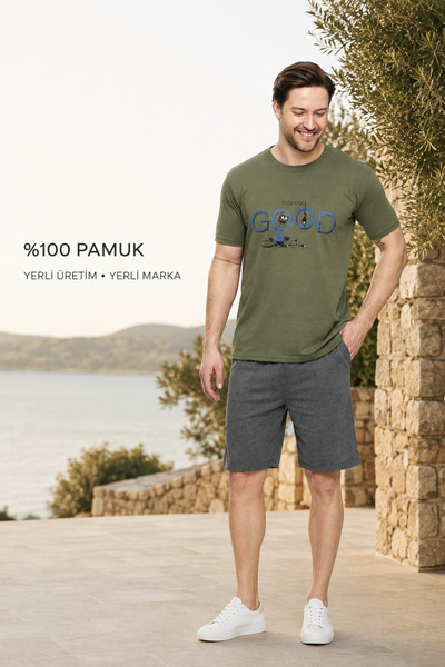 Duzor Men's Two-Piece Set 100% Cotton, Summer, Gym, Athlete, Football, Fitnes...