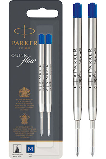 Parker Quinkflow 2 Ανταλλακτικό Μελάνι για Στυλό Μεσαίο Μπλε