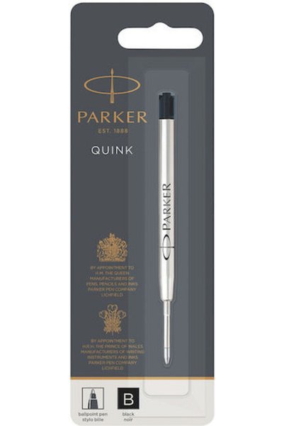 Parker Ανταλλακτικό μελάνι για στυλό διαρκείας, μαύρο.