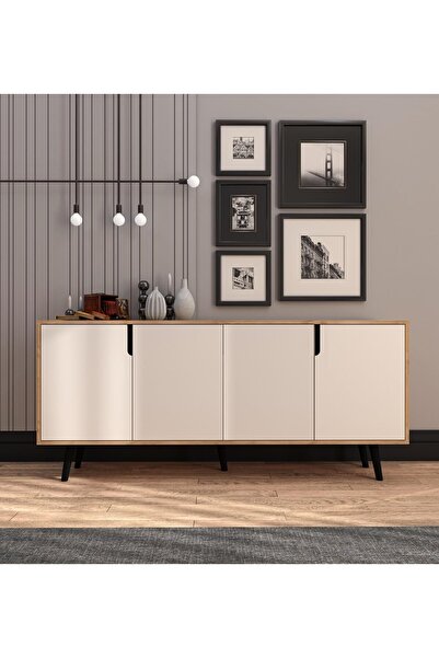 Hero VM VERTEX MOBİLYA Latina Modern Konsol 180 Cm Safir Meşe - Beyaz Safir M...