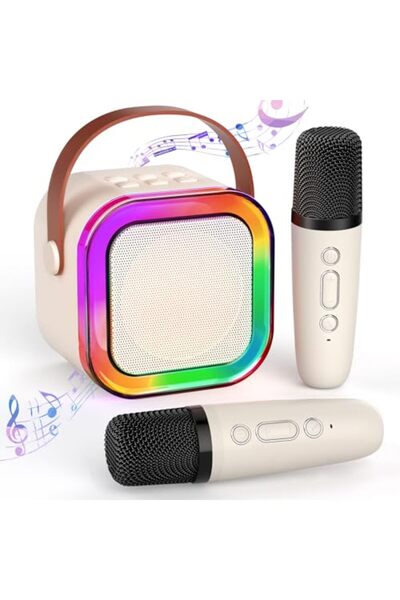 Genel Markalar TAEMVV Çocuklar Yetişkinler için Mini Karaoke Makinesi, 2 Kabl...