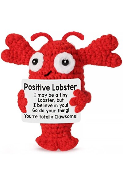 TERRIFI Positive Pocket Dinosaur Doll, Funny Emotional Support Knitted Dinosa...