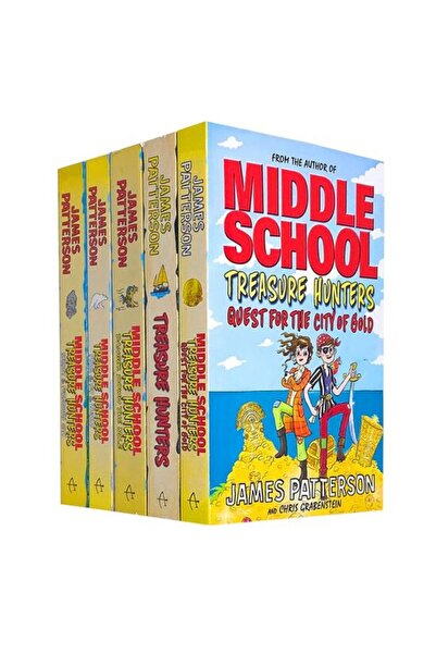 ARROW James Patterson Middle School Treasure Hunters 5 Books Collection Set T...