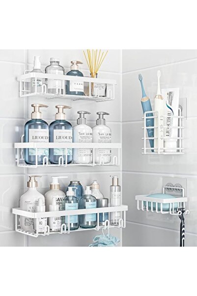 OASISGALORE 5 Pack Shower Organizer Shelf for Bathroom,منظم حمام Shower Caddy...