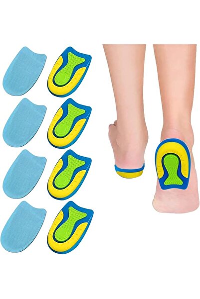 GENERAL 4 Pairs of Gel Heel Cups Plantar Fasciitis Inserts Heel Pads Insoles ...
