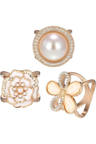 SYOSI 3PCS X Shaped Women Lady Girls Fashion Scarf Ring Buckle, Modern Simple...
