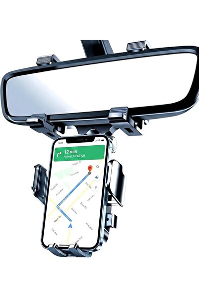 DHB tech 360 Degree Rotation Rearview Mirror Phone Mount, Mechanical Auto-Loc...