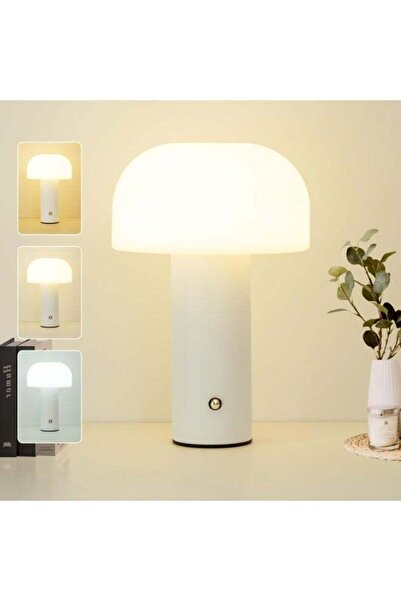 Arabest Mushroom Table Lamp,Cordless Rechargeable,Portable Battery Operated,3...