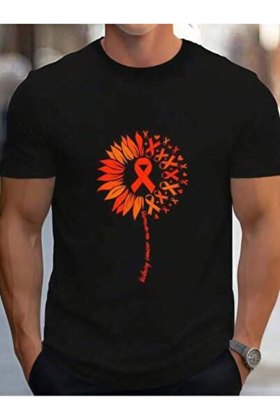 25W 1pc Men's Kidney Awareness Sunflower TshirtCotton 180gsm.Printed Tee.Unis...