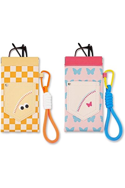 STARSTAR 2-pack – Women's – Leather – Orange + Pink – Glasses pouch & box