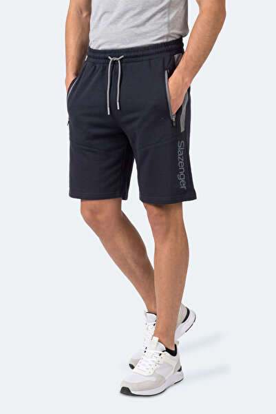 Slazenger NIKON I شورت رجالي باللون الأزرق الداكن مع جيوب بسحاب