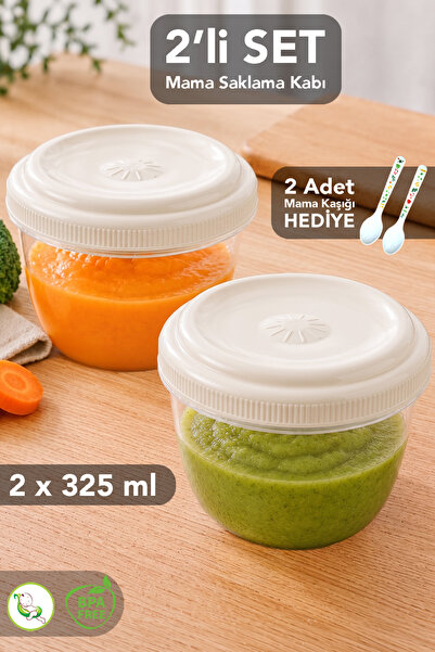 Meleni Baby 2-Piece Food Storage Set - Freezer and Microwave Safe Mother-Baby...