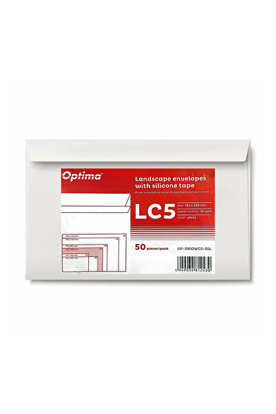 Optima Plic C5 (162X229Mm), Lipire Siliconica, 50 Buc/Set, Deschidere Pe Latu...