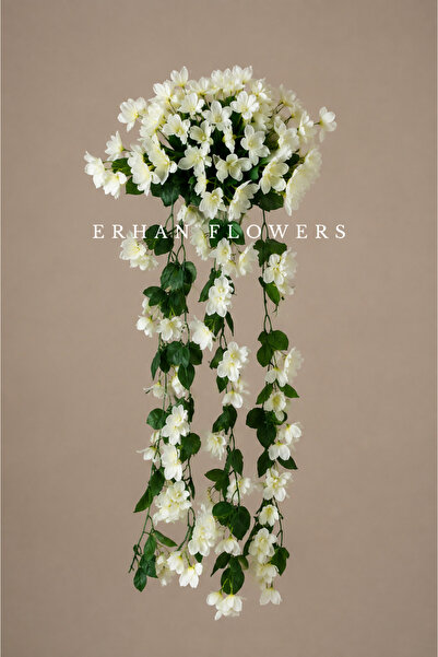 ERHAN FLOWERS YAPAY MENEKŞE SARMAŞIK DEMETİ BEYAZ 75CM (SAKSISIZ)