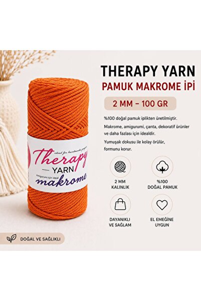 THERAPY YARN Pamuk Makrome Örgü İpi