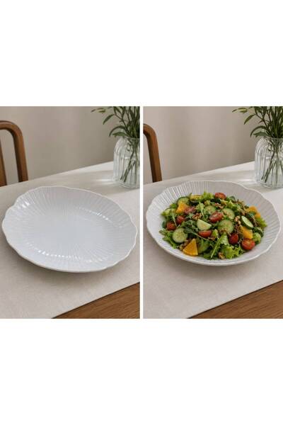 elif aksesuar Tekbir Medium Presentation Plate Kayık Plate 22.5X36 cm