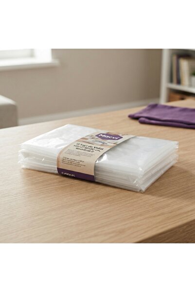 DeaL Set de 12 pungi transparente pentru vidare 60x90 cm — Protejează-ți hain...
