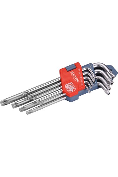 Extol Premium Set de 9 chei TORX CrV, Extol Premium, 6601, T10-T50
