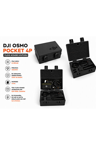 DJI Osmo Pocket 4P Vlog Combo Saklama Kutusu – Profesyonel Kamera ve Aksesuar Taşıma Kutusu – İÇİ SERT Koruma Kutusu