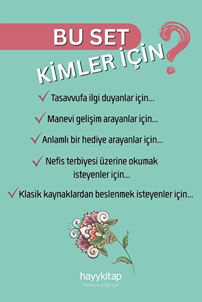 hayykitap Tasavvuf Klasikleri Seti (5 Kitap) Nefsin Terbiyesi - Nefsini Bilen Rabbini Bilir - Özün Özü - Kalbin Hastalıkları - Kalbin Şifaları