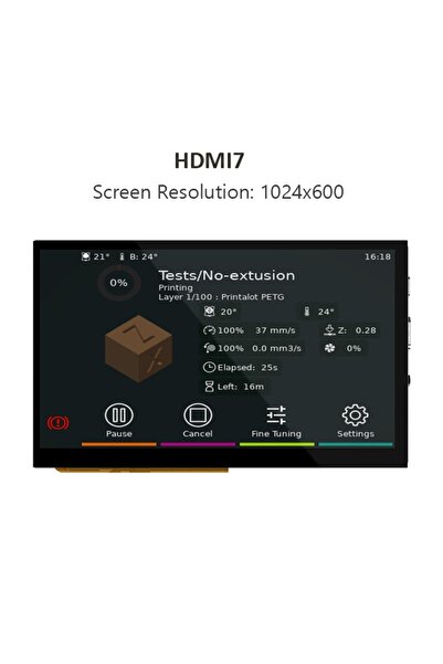 Choice1 شاشة لمس BIGTREETECH HDMI7 HDMI5 مقاس 7 بوصات بدقة 1024×600 HDMI IPS ...