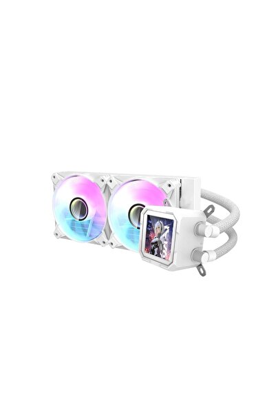 Dark Flash DV240S 240mm ARGB Liquid CPU Cooler, 320×320 IPS LCD Display, 320W...