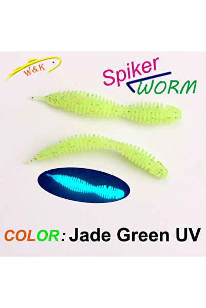 Choice10 طُعم دودة أخضر يشم 70 مم UV Spiker بطول 5 سم و7 سم طُعم ناعم لصيد سم...