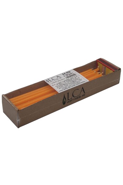 LCA Set 3 x 35 Lumanari Portocalii, Menaj cu Chibrit Inclus