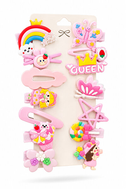 cityvision Children's Baby Hair Clip Set - 14 Colorful Fun Hair Clips