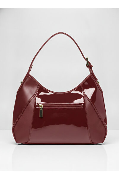 MILANO COLLECTION Geanta de Umar Dama cu Aspect de Lac, 2 Barete Scurta si Lu...