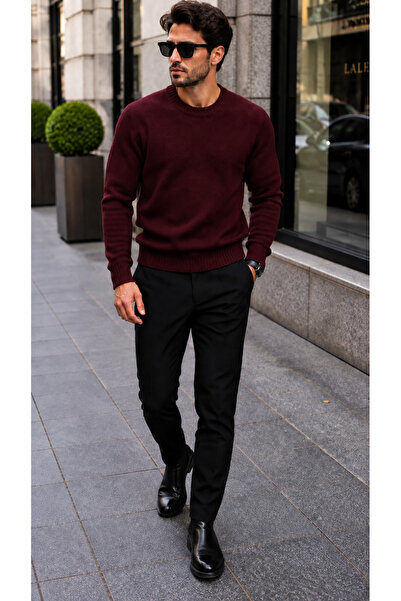 Generic Brand Men's Crew Neck Knit Sweater – Slim Fit, Long Sleeve, Classic a...