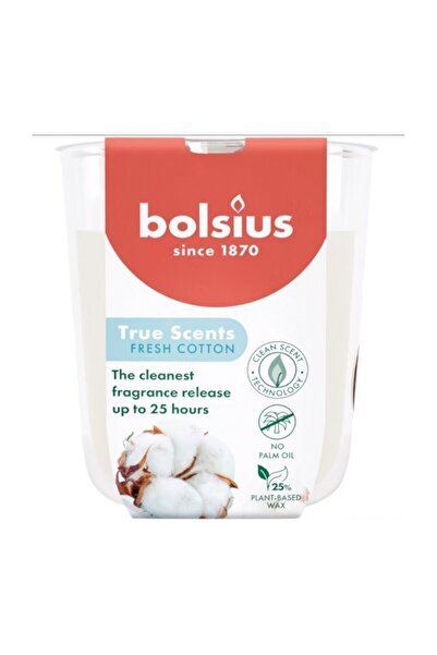Bolsius Set 3 x Lumanare Parfumata in Pahar, Fresh Cotton, Bolsius, 80 x 73 mm