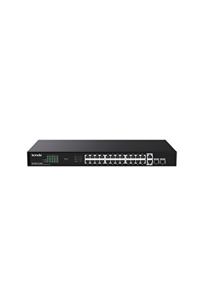 Tenda SWITCH unmanaged, 24 porturi POE+ RJ-45 gigabit, 2 porturi uplink gigab...