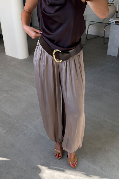 MAGARDE Pleated Shalwar Trousers - Mink