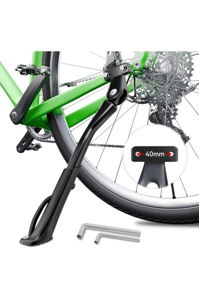 OtherMax Suport lateral reglabil din aluminiu pentru biciclete, negru, pentru...