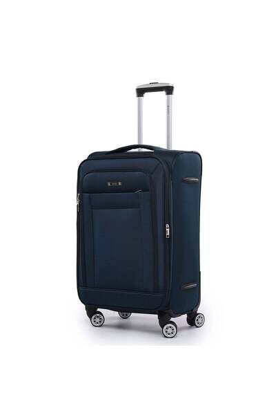 OEM Troler ORMI, rigid, 4 roți, albastru închis, 41x27x67cm