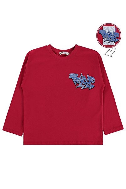 Civil Boys Tokyo Printed Sweatshirt for Ages 6-9 - Red