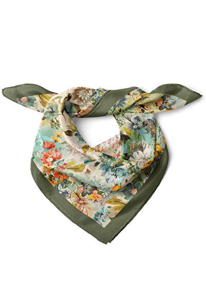 nehir eşarp Colorful Garden Flower Pattern Scarf Bandana 50X50 cm